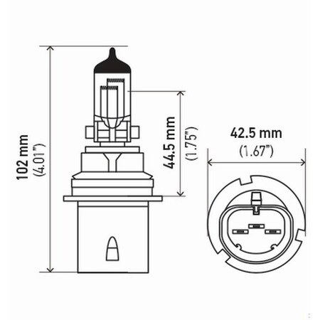 Hella Bulb 9004 12V 65/45W P29T Hp2.0 (2) Headlight Bulb, 90042.0Tb 90042.0TB